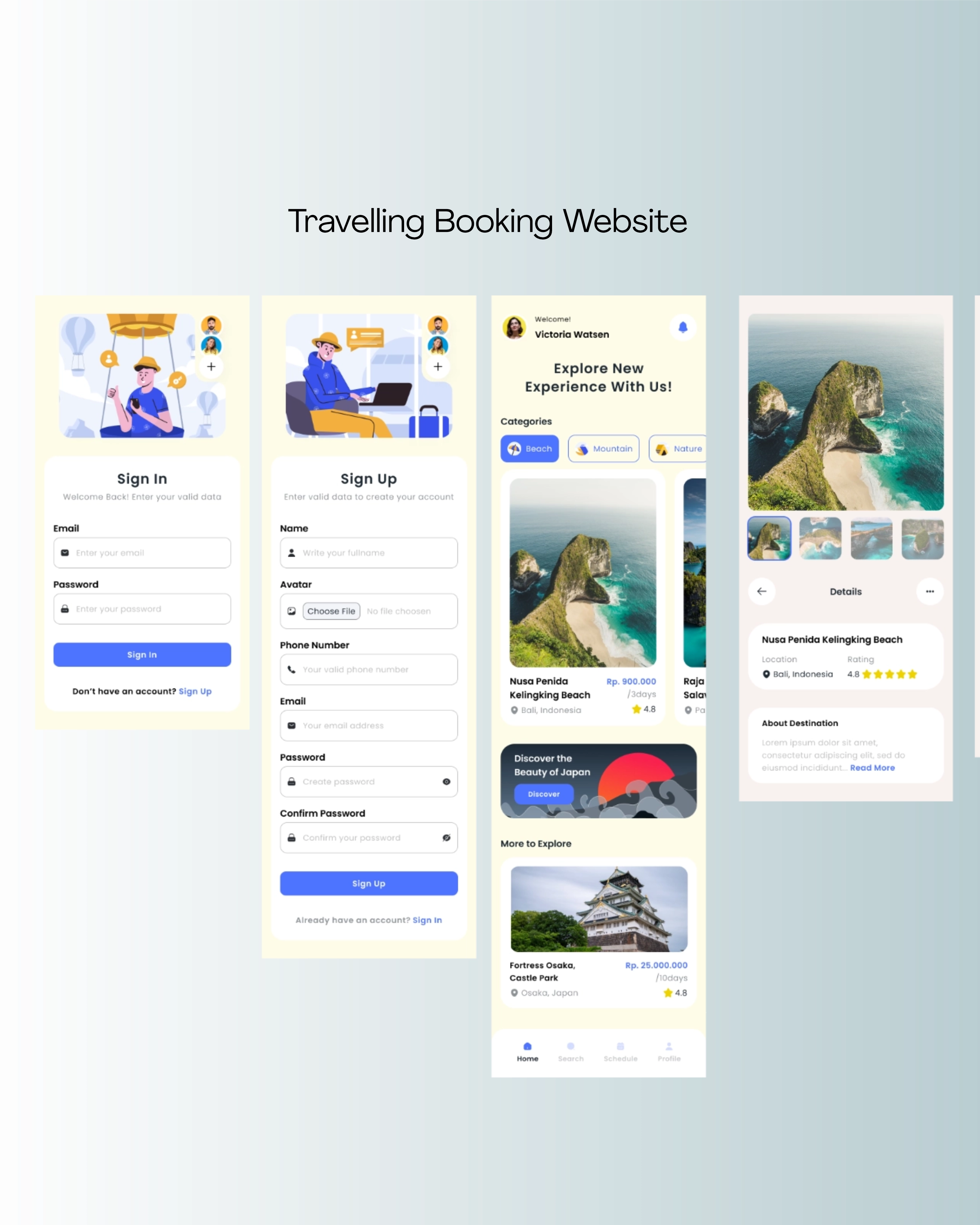 Traveling Booking Web Design